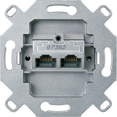 Розетка компьютерная RJ45 двойная, кат 6а, механизм, Merten 465706