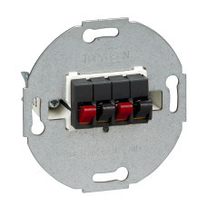 Розетка для громкоговорителей, 2 поста, механизм, Антрацит, Merten 467014