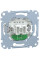 Переключатель одноклавишный проходной с подсветкой, механизм, Merten MEG3136-0000