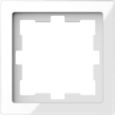 Рамка 1 постовая, Белый кристалл, стекло, D-Life Merten MEG4010-6520