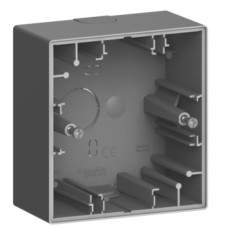 Коробка для наружного монтажа одинарная, Антрацит, пластик, D-Life Merten MEG4014-6534
