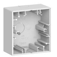 Коробка для наружного монтажа одинарная, Белый лотос, пластик, D-Life Merten MEG4014-6535