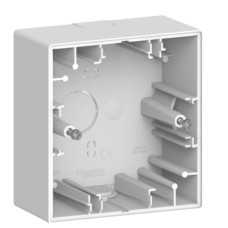 Коробка для наружного монтажа одинарная, Белый лотос, пластик, D-Life Merten MEG4014-6535