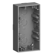 Коробка для наружного монтажа двойная, Антрацит, пластик, D-Life Merten MEG4024-6534