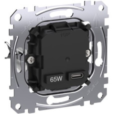 Механизм зарядного устройства USB, тип А+C, 65 Вт, Merten MEG4366-0130