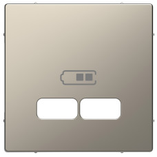 Центральная плата для механизма зарядного устройства USB, Никель, металл, D-Life Merten MEG4367-6050