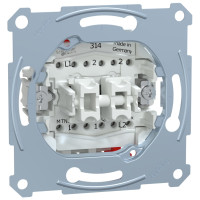 Перемикач двохклавішний прохідний, механізм, Merten MTN3126-0000