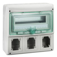 Щит MUREVA для промышленных разъемов, 335х340х160, 12+1мод. Schneider Electric 13180