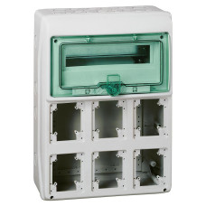 Щит MUREVA для промышленных разъемов, 460х340х160, 12+1мод. Schneider Electric 13181