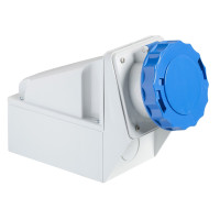 Розетка настінна з коробом, гвинтова, 63А, 2P+E, IP67, 200-250В, Schneider Electric 81178