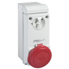 Розетка настінна з блокуючим перемикачем, 16A, 3P+N+E, IP65, 380-415В, Schneider Electric 83086