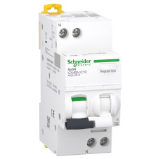 Диф. автоматичний вимикач iCV40N 1P+N, 10A, крива C, 30мA, тип А, Schneider Electric A9DC3610