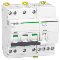 Диф. автоматичний вимикач iCV40N 3P+N 6A C АC 30мA, Schneider Electric A9DE3706
