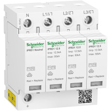 Обмежувач перенапруження iPRD1 12.5r 3PN 50kA Тип 1+2, Schneider Electric A9L16482