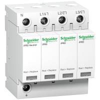 Обмежувач перенапруження iPRD65r 65/20kA 350V 3P+N+СИГН Schneider Electric A9L65601