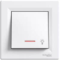 КНОПКА З ПІДСВ САМОЗАЖ БІЛА ASFORA Schneider Electric EPH1800121