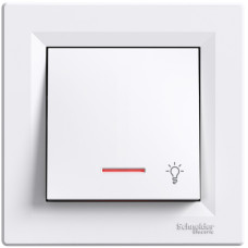 КНОПКА З ПІДСВ САМОЗАЖ БІЛА ASFORA Schneider Electric EPH1800121