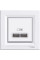 Розетка USB, 2 выхода 2.0, 5V-DC, макс 2.1A, Белая, Asfora EPH2700221