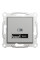 Розетка USB, 2 выхода, тип А+С 2,4А, Алюминий, Asfora EPH2700361