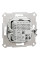 Розетка USB, 2 выхода, тип А+С 2,4А, Алюминий, Asfora EPH2700361