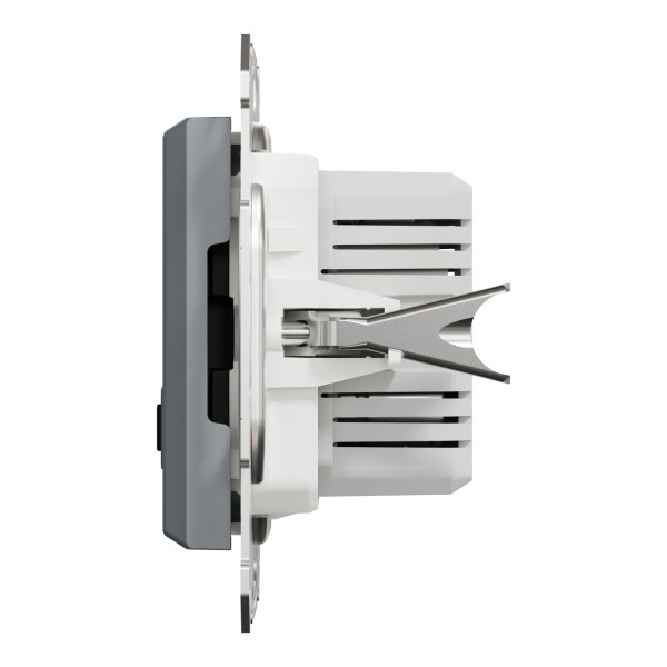 Розетка USB, 2 выхода, тип А+С 2,4А, Сталь, Asfora EPH2700362