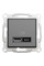 Розетка USB, 2 выхода, тип А+С 2,4А, Антрацит, Asfora EPH2700371