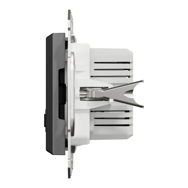 Розетка USB, 2 выхода, тип А+С 2,4А, Антрацит, Asfora EPH2700371