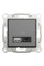 Розетка USB, 2 выхода, тип А+С 3А, 45 Вт, Антрацит, Asfora EPH2700471