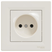 Розетка без заземления Кремовая, Asfora EPH3000123