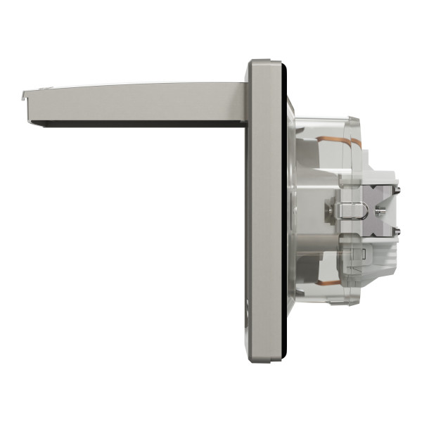 Розетка с заземлением, с крышкой и шторками IP44, Бронза Asfora, EPH3100369