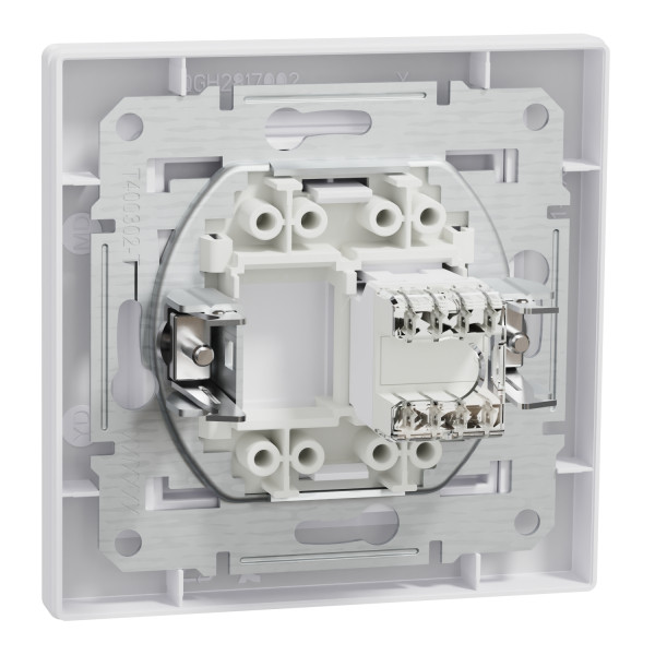 Розетка комп'ютерна, RJ45, кат.5е, UTP, Біла, Asfora EPH4300121