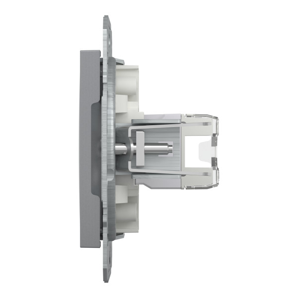 Розетка компьютерная, RJ45, кат.5е, UTP Сталь Asfora, EPH4300162