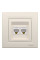 Розетка компьютерная, RJ45, кат.5е, UTP, двойная Кремовая, Asfora EPH4400123