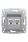 Розетка компьютерная, RJ45, кат.5е, UTP, двойная Алюминий Asfora, EPH4400161