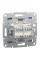 Розетка компьютерная, RJ45, кат.5е, UTP, двойная Сталь Asfora, EPH4400162