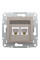 Розетка компьютерная, RJ45, кат.5е, UTP, двойная Бронза Asfora, EPH4400169