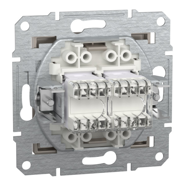 Розетка компьютерная, RJ45, кат.5е, UTP, двойная Бронза Asfora, EPH4400169