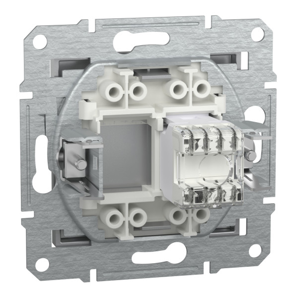 Розетка компьютерная, RJ45, кат.6, UTP Алюминий Asfora, EPH4700161