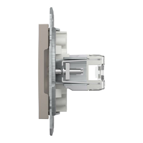 Розетка компьютерная, RJ45, кат.6, UTP Бронза Asfora, EPH4700169