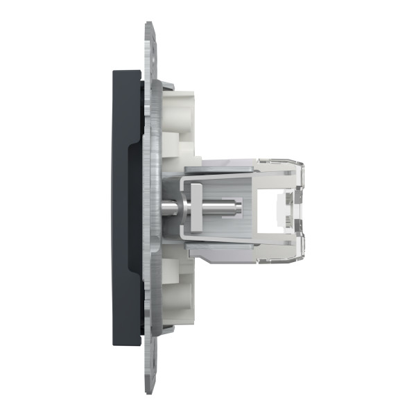 Розетка компьютерная, RJ45, кат.6, UTP Антрацит Asfora, EPH4700171