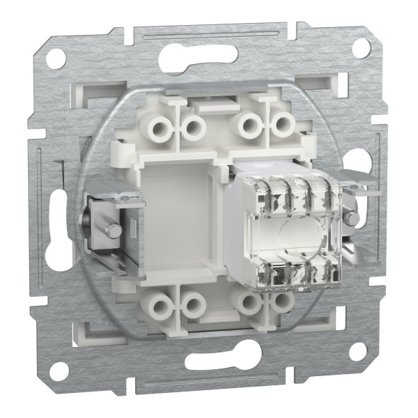 Розетка компьютерная, RJ45, кат.6, UTP Белая, Asfora EPH4770121