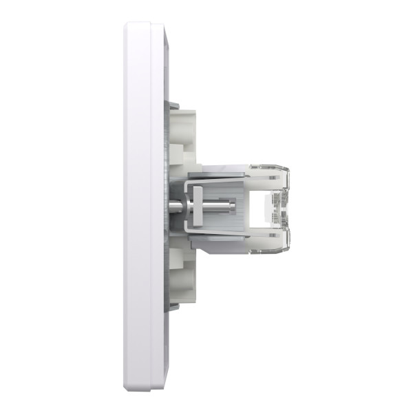 Розетка компьютерная, RJ45, кат.6, UTP, двойная Белая, Asfora EPH4800121