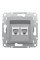Розетка компьютерная, RJ45, кат.6, UTP, двойная Алюминий Asfora, EPH4800161