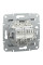 Розетка компьютерная, RJ45, кат.6, UTP, двойная Алюминий Asfora, EPH4800161