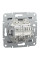 Розетка компьютерная, RJ45, кат.6, UTP, двойная Сталь Asfora, EPH4800162