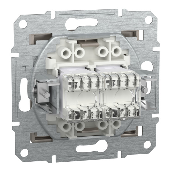 Розетка компьютерная, RJ45, кат.6, UTP, двойная Бронза Asfora, EPH4800169