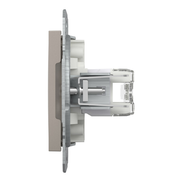 Розетка компьютерная, RJ45, кат.6, UTP, двойная Бронза Asfora, EPH4800169