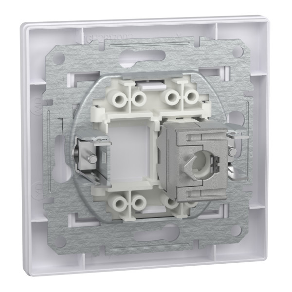 Розетка компьютерная, RJ45, кат.5е, STP Белая, Asfora EPH5000121