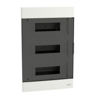 Щит пластиковий Easy9 EU, врізний, 3 ряди по 12 модулів, димчасті двері, Schneider Electric EZ9EUA312