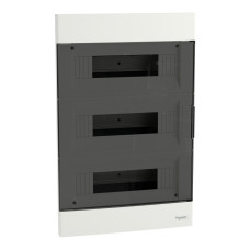 Щит пластиковый Easy9 EU, врезной, 3 ряда по 12 модулей, дымчатые двери, Schneider Electric EZ9EUA312